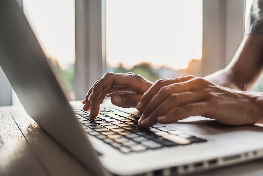 Laptop typing